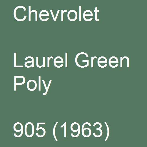 Chevrolet, Laurel Green Poly, 905 (1963).